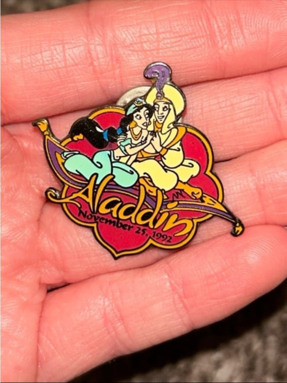 Aladdin Disney Countdown to the Millennium Pin: Jasmine Magic Carpet Ride